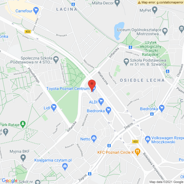 Lokalizacja Toyota Poznań Centrum